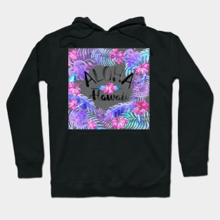 Aloha Hawaii Tropical Fern Watercolor Hoodie